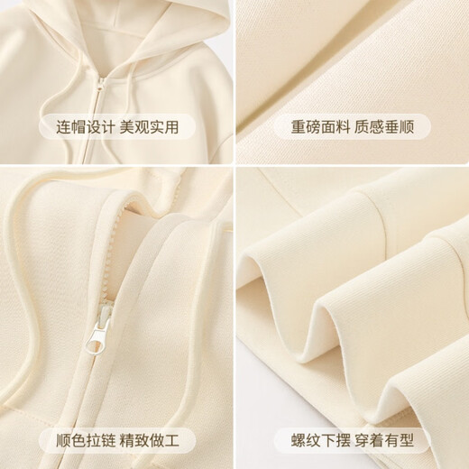 回力加绒卫衣外套女款2025年最新款秋冬季时尚高级感连帽开衫女士上衣