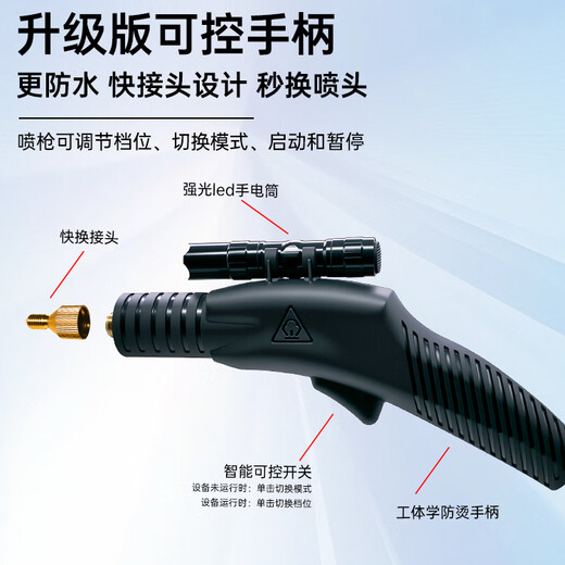 Brother Jie Commercial Steam Cleaner High Temperature and High Pressure Housekeeping Home Appliance Cleaning Air Conditioning Tools Household Multifunctional All-in-One Cleaning Equipment High Temperature Kitchen Oil Fume Degreasing Cleaning Machine High-end Double Pump Model-5000W Type 100KG Five-in-One Entrepreneurial Model