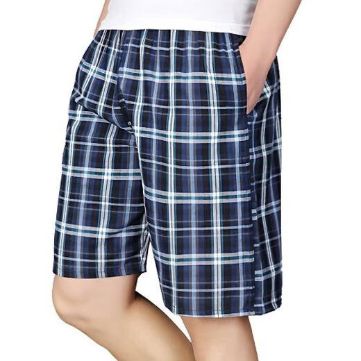 
Summer pajamas, five-point shorts, men's plaid loose and breathable home style, old man's shorts, thin underwear, outdoor style, random style [one set], single size [115Jin[Jin equals 0.5 kg]-175Jin[Jin equals 0.5 kg]]
