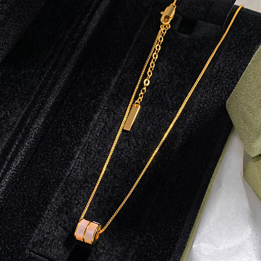 YIBIY Passepartout White Pendant Small Waist Necklace Women's 2025 New Light Luxury Niche Necklace Clavicle Chain Silver Passepartout Necklace/Piece Full Length About 42+5