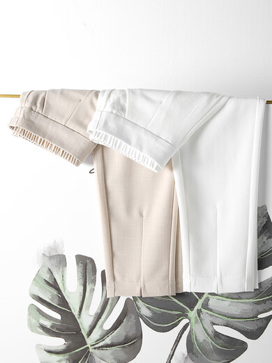 Daiziru nine-point Harun linen pants for women in summer thin 2025 new high-waist slim large size thin ice silk casual pants for women black 32 /4XL recommended 141-150Jin [Jin equals 0.5 kg]