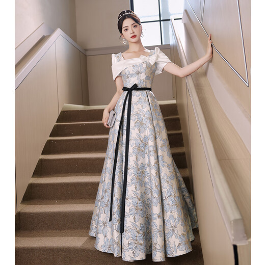 Bubble Bear Evening Dress Skirt Light Luxury Niche High-End French High-Grade Adult Ceremony Banquet Temperament 2025 New Main Image Color 3XL One Size
