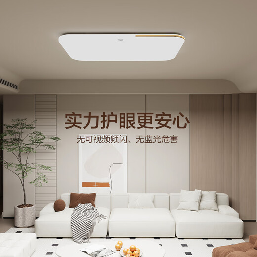Philips (PHILIPS) living room ceiling lamp full spectrum eye protection simple ultra-thin dimmable lamp 130W Pinyi includes installation