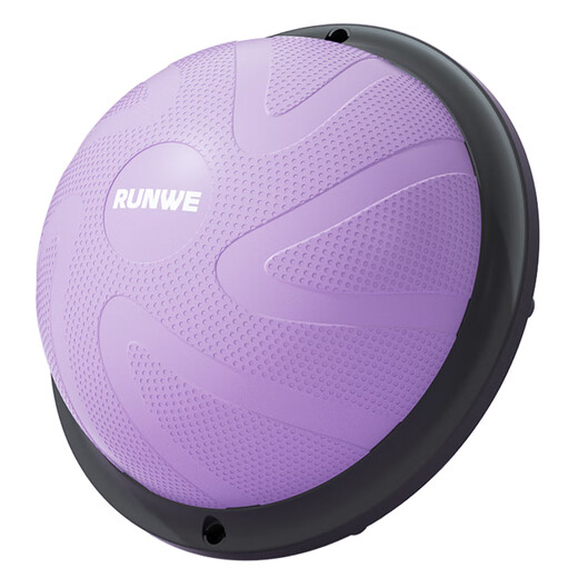 Langwei wave speed ball semicircular balance ball yoga ball thickened explosion-proof Pilates yoga trainer speed ball fitness equipment purple-46cm