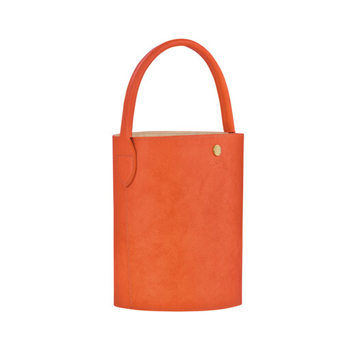 Longchamp (longchamp)pure17 cowhide short bucket bag handbag small women's orange basic package (bag + dust bag)