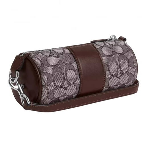 Coach Nolita 20 Classic Old Fashioned Hlipper Opening and Closing Fabric Cuir Cylindrical Sac à main Sac à main Boîte-cadeau (boîte cadeau de comptoir jaune de base)