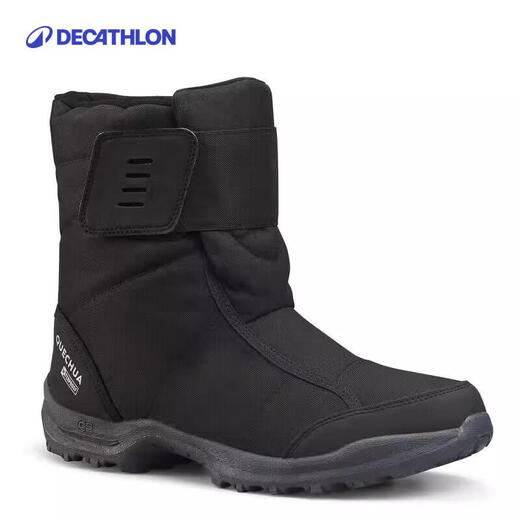 Decathlon snow boots outdoor waterproof winter cotton shoes SH100 black 42 (recommended to take one size larger) 2492060