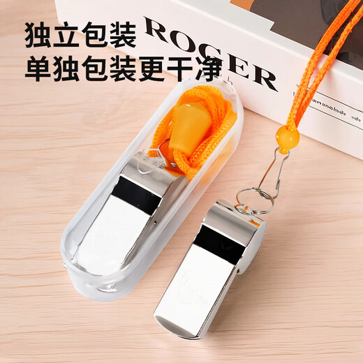 Mandelai Whistle Whistle Stainless Steel Police Whistle 10 Pack Referee Coach Outdoor Lifesaving Whistle