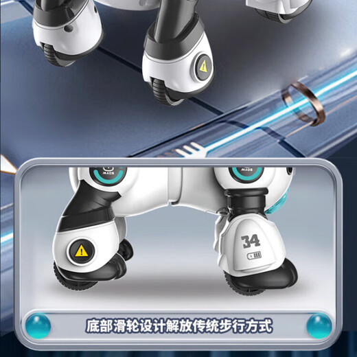 翎喏德国高端新款智能机器猫儿童玩具男女孩宝宝电动遥控机器人走路会 樱花粉猫升级手势感应智能编程 官方标配