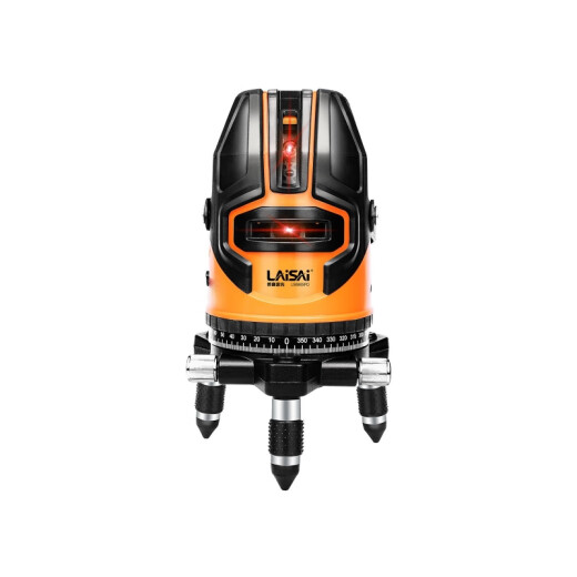 Laise laser level indoor and outdoor red light 6860 high-precision strong light high-bright thin wire 2 wire 5 wire infrared marking instrument Red light 686 host double electric [hot-selling 5 wires]