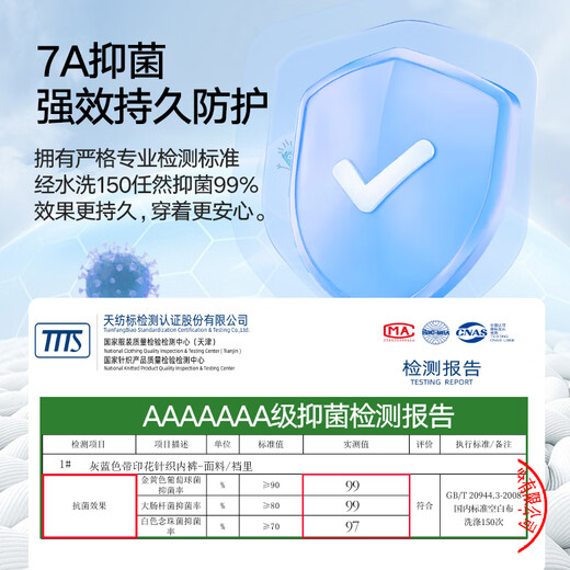 七匹狼内裤男纯棉7A抗菌男士平角裤透气短裤四角裤头4条D3290印花款XL
