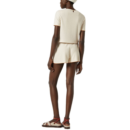 Loro Piana / Nuoyou Pianya LP Femme Cannareggio Pull en soie en tricot à manches courtes