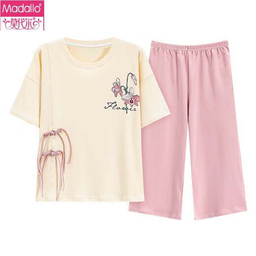 Pajamas à manches courtes modaux Set New Chinese Women's National Style Home Clothing Pantals Pantal