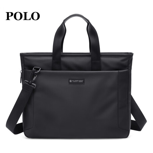 POLO briefcase men's business handbag men's 14/15.6-inch computer bag conference file bag business trip shoulder bag