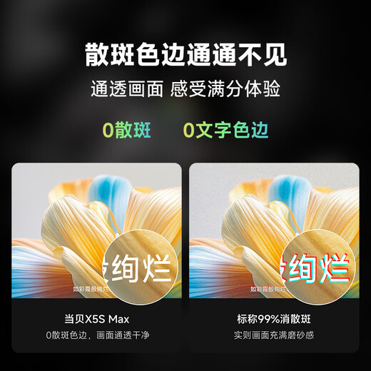 
Dangbei X5S Max 4K ultra-clear laser projector for home use, Lingdong gimbal smart home theater, National subsidy (2800CVIA Master level contrast 4+128G)