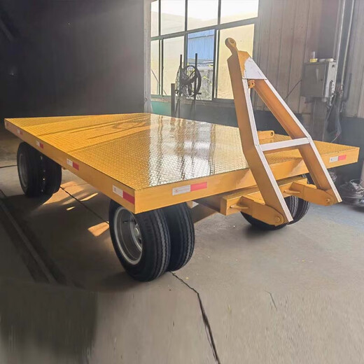 Ling Yuxun trailer towing flatbed truck, workshop and factory area four-wheel transfer vehicle, warehouse large-tonnage logistics turnover trailer, 5 tons of customized gold