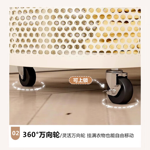 Yupin children's clothes hanger floor-standing bedroom home clothes hanger living room single pole clothes drying storage coat rack MJ119 white 60