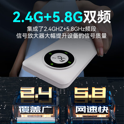 Xunyou 5G portátil wifi6 enrutador portátil inalámbrico móvil sin tarjeta cpe red completa gigabit de doble banda Internet camión que transporta tráfico de alta velocidad sin límite de velocidad modelo 2025 5G wifi portátil - 500% más rápido que 4G