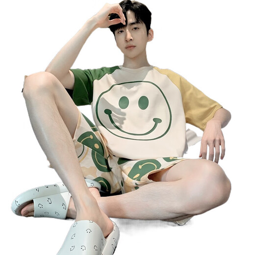 Zipjbx shorts à manches courtes pyjamas masculins pour l'été en liberté plus taille décontractée et à la mode.