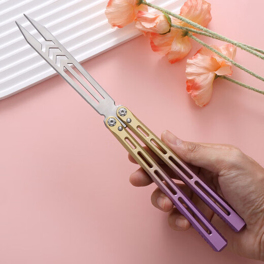 Borderless Skylark V4 Tuning Fork Hand-Swinging Training Knife with Integrated Aluminum Handle Ceramic Coating Static Model Toy Canary 1 including a full set of accessories