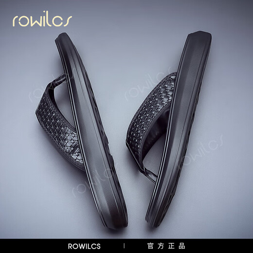 Rowilcs Slippers nuevas hombres Summer 2025 Nuevas chanclas versátiles casuales de moda y de moda Men Black 9836 38