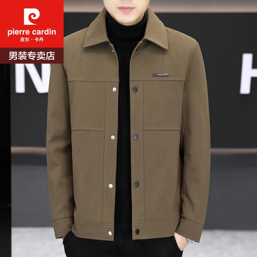 Pierre Cardin jacket men's 2025 autumn and winter new style light mature style business casual men's youth jacket plus velvet and thickening black (plus velvet and thickening) Thousands of people placed orders 4XL 175-190Jin Jin is equal to 0.5 kg