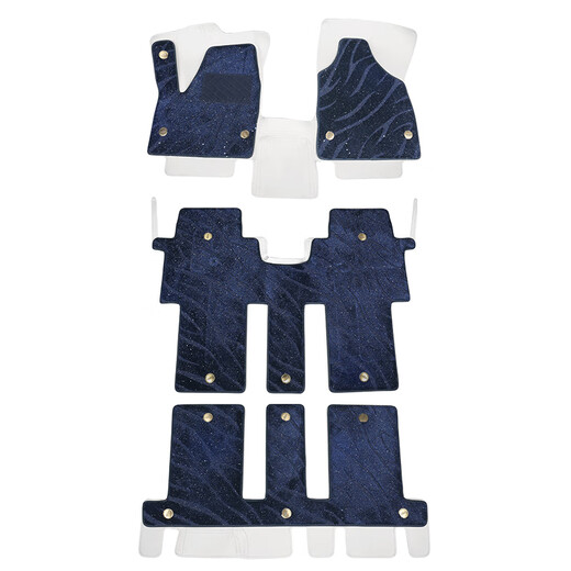 Junchen Le [Lu Shang] is suitable for 25 Buick GL8 PHEV Lu Shang foot mat floor mat first enjoy the smart and enjoy exclusive version of the car. Front row + middle row + three rows of double-layer [white bottom + blue Buick GL8 new energy/24-25 model (3599 smart and enjoy