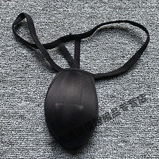 LEDP male penis pad panty pad 3D bionic men's thong underpants post-circumcision sponge protective pad swimming trunks U convex penis cup underwear men's sexy underwear panty pad white M size (100-145Jin Jin equals 0.5kg)