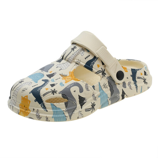 PushUi Fangfang Children pour enfants Pantanes antidérapantes pour garçons et filles Chaussures de trou de semelle douce BEIGE 24 -25