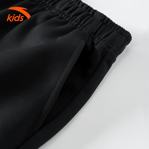 安踏儿童裤子针织防蚊速干2025秋冬季新款男中大童女孩青少年宽松运动 黑色【升级炫干】 初秋热销 160 cm