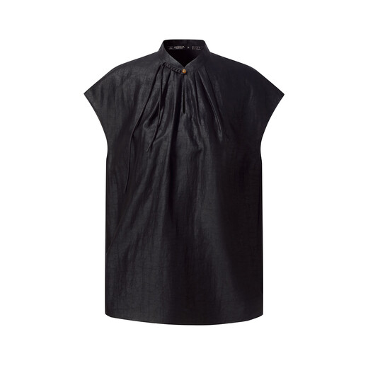 Gloria Xiangyun yarn silk top for women summer new Chinese style national style mulberry silk T-shirt 1E5L3B650 00B black XXS