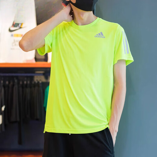 阿迪达斯 （adidas）短袖男装春宽松透气速干圆领休闲运动T恤 IN1504 XL