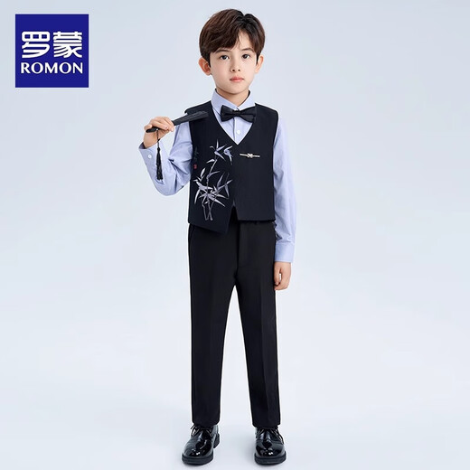 Romon Boys Kleideranzug Sommeranzug nationaler Stil Nationaler chinesisch gestickt