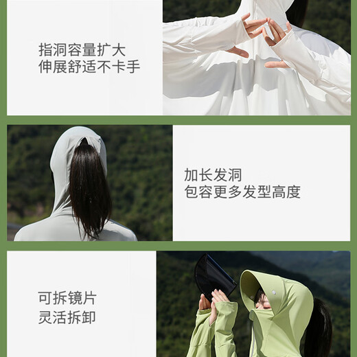莉夏乐2025新款防晒衣女防紫外骑车电动车防晒服遮阳百搭短款罩衫冰丝 升级【镜片款】军绿色 均码 (80-145斤)