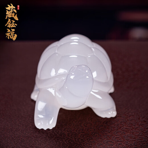 玉石乌龟摆件好运龟长辈长寿祝寿礼品茶桌办公室玄关装饰 现货-古青玉石茶宠金钱龟-W12101