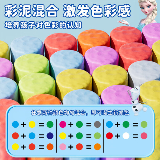 菲贝（feibei）爱莎公主彩泥橡皮泥面粉无毒面条机玩具3-6岁小女孩生日礼物礼盒