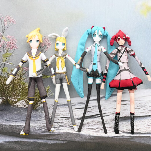 酷酷藤虚拟歌手初音未来镜音双子重音teto周边抽象玩偶老鼠干可活动摆件 镜音铃 15厘米