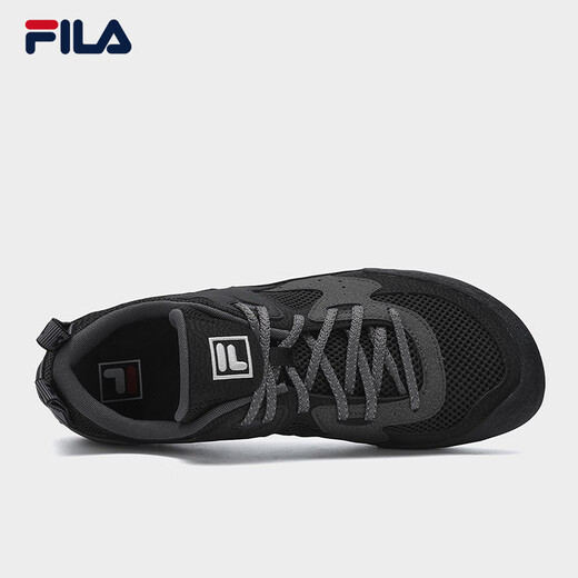
FILA official men's shoes and sneakers 2025 autumn new colored stone shoes thin sole shoes casual shoes training shoes black/wrought iron grey-BF 42