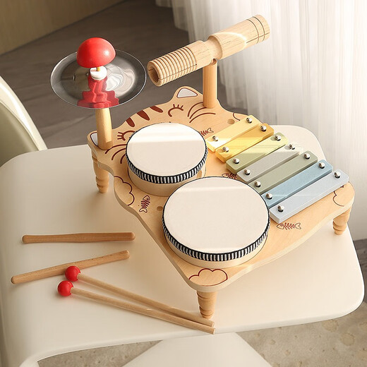 Schlagzeug für Kinder Anfänger Schlagzeug für Babys Einjährige Babyspielzeug Musikaufklärung Frühschullust Männer und Mädchen Musikinstrumente Musikstation