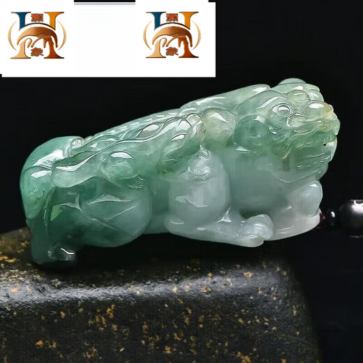 灏象翡翠貔貅手把件男士冰油青玉貔貅玉石把玩件盘玩玉器可做腰挂 款五貔貅款 QZF3881i
