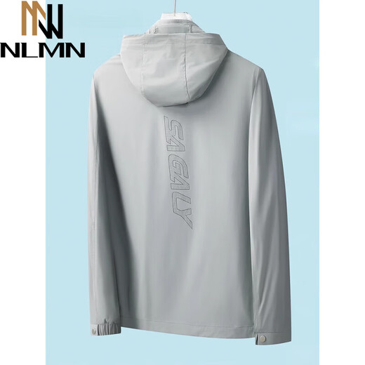 NLMN New Summer Holed Ice Silk Sun Protection Protection para la chaqueta informal del al aire libre delgado y elegante de los hombres 9928 azul marino M 170