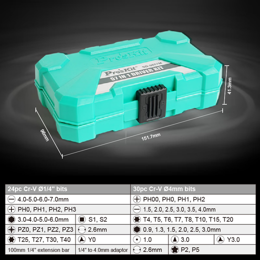 Baogong (Pro'skit) Baogong SD-9857M Ratchet Multifuncional Set de destornillador pequeño Conjunto de la computadora portátil Desarmolador de herramientas de desmontaje móvil de la computadora portátil 57-in-1 Ratchet Ratchet Juego (ajuste hacia adelante e inverso)
