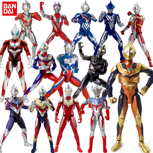 BANDAI NAMCO万代奥特曼发声全身22处多关节超可动捷德迪迦赛罗布莱泽人偶玩具 发声可动泽塔阿尔法装甲形态 677