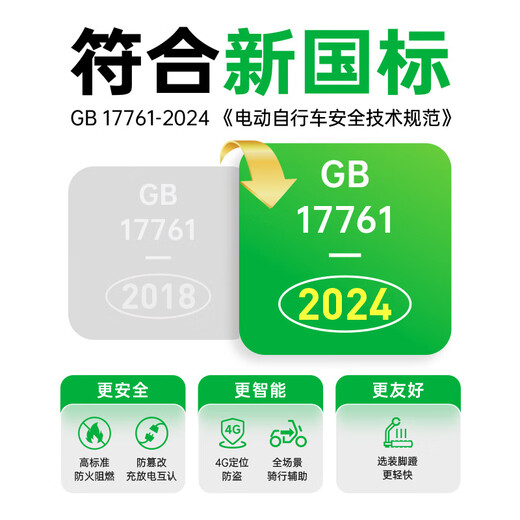 Luyuan Store Pickup Carle 11 New National Standard Electric Bicycle Intelligent Cost-Effective Anti-Flame Retardant Electric Bicycle Adult Commuting Small-sized Electric Bicycle Can Be Licensed Go to the store to choose the color - 48V20A lead-acid