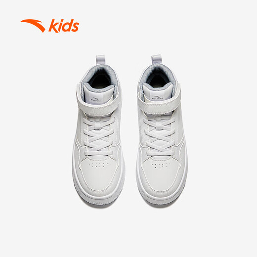 Anta children's sports shoes for boys and girls lifestyle series Velcro high-top white shoes sneakers A12438004
