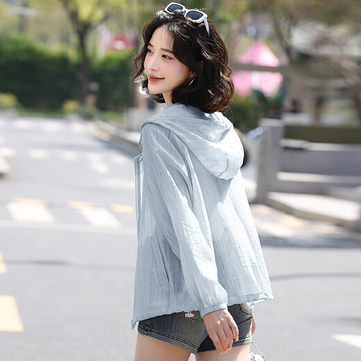 Bolomido正品奢侈高端女装一线大牌连帽防晒衣女2025夏季薄款外套宽松百搭 粉色 M