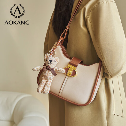 Aokang Bag Damen 2025 Neue Modependler Crossbody Tasche High-End-Unterarm-Bag-Geburtstagsgeschenk für Freundin schön (Bear Bow)
