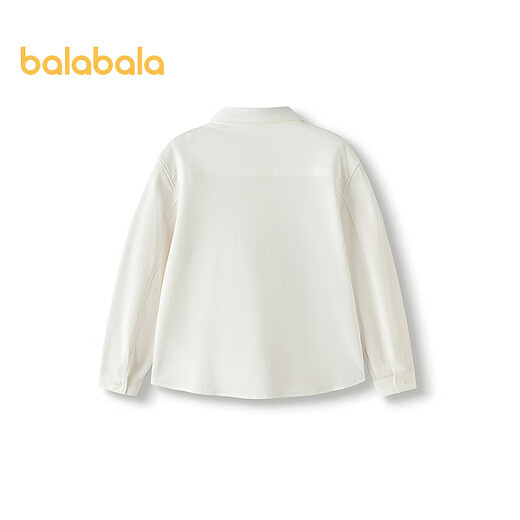 Balabala shopping mall same style boys' shirts children's long sleeves 2025 new autumn clothing trendy big children's shirts original white 10101 110
