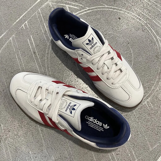 阿迪达斯 （adidas）三叶草官方舰店男鞋女鞋 新款运动鞋SAMBA低帮轻便板鞋休闲鞋 IH4881白红 40.5