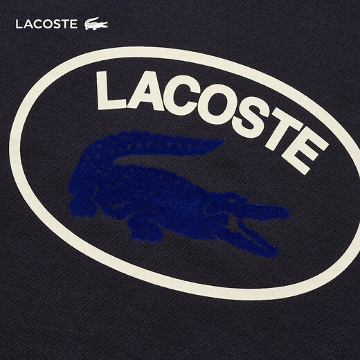 Lacost (Lacoste) Französisches Krokodil-Logo für Frauen-Logo-Druck lässig einfache modische runde Hals langärmelige Sweatshirt SF8922 HDE/Marine Blue One Size 32 150